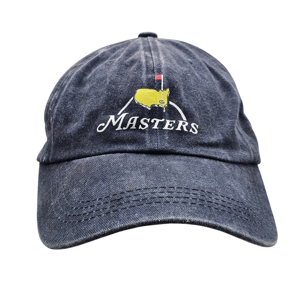 Masters Golf Navy Blue Washed Cotton Dad Hat‎ Strapback Adjustable Golf Cap